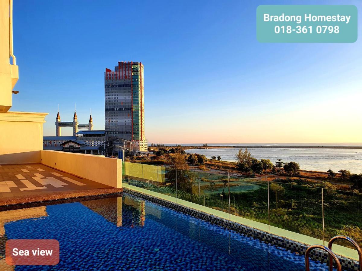 Bradong Homestay - Musllm Only, 3 Queen Bedrooms, Seaview, Infinity Pool, Gym, Near Drawbridge & Ktcc Mall Куала Теренгану Екстериор снимка